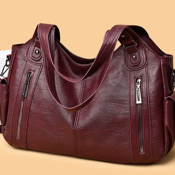 Sac femme uni rétro à texture simple