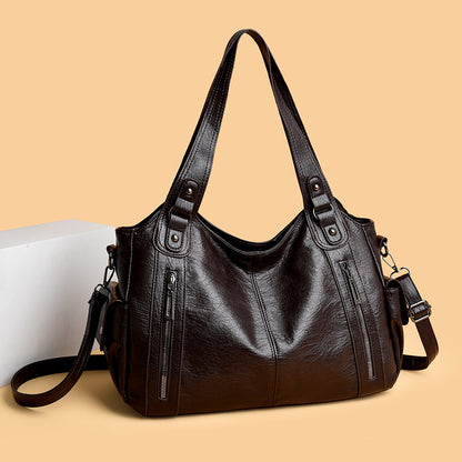 Sac femme uni rétro à texture simple