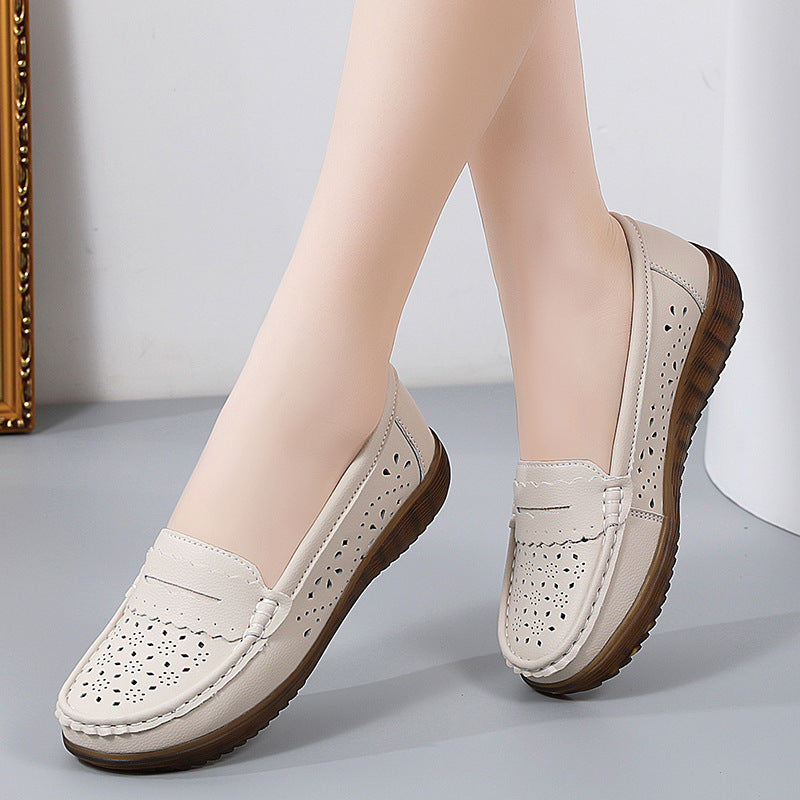Chaussures à semelle souple et découpe respirante