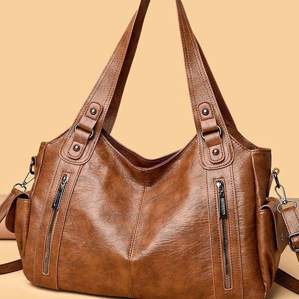 Sac femme uni rétro à texture simple