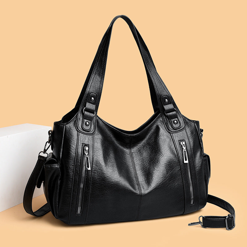 Sac femme uni rétro à texture simple