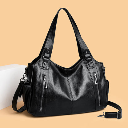 Sac femme uni rétro à texture simple