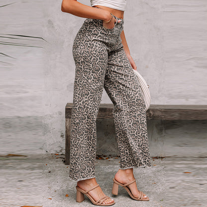 Jeans personnalisés à taille haute et effilochés