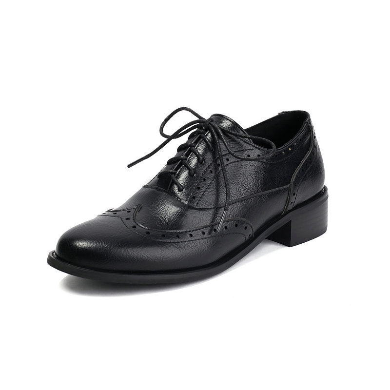 Chaussures rétro britanniques Oxford décontractées à lacets