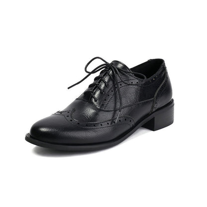 Chaussures rétro britanniques Oxford décontractées à lacets