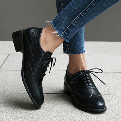 Chaussures rétro britanniques Oxford décontractées à lacets