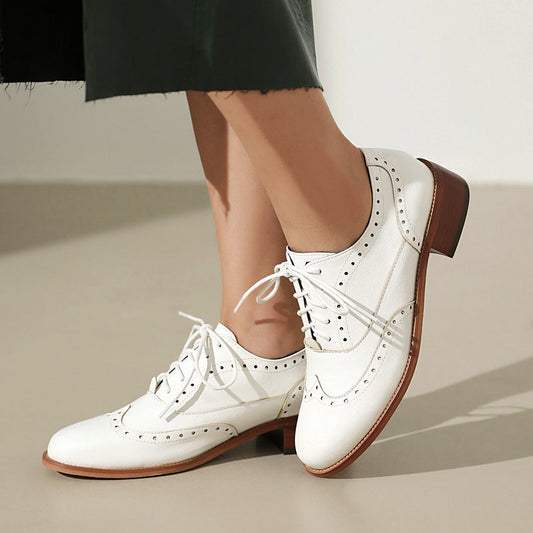 Chaussures rétro britanniques Oxford décontractées à lacets