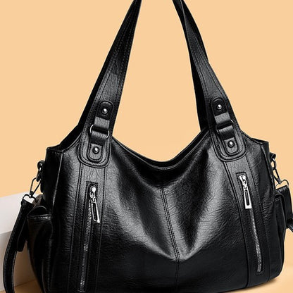 Sac femme uni rétro à texture simple