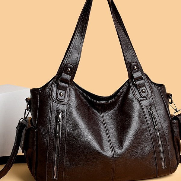 Sac femme uni rétro à texture simple