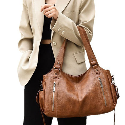 Sac femme uni rétro à texture simple
