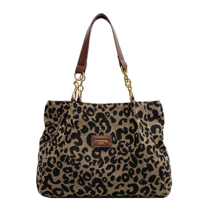 Sac cabas femme à imprimé léopard